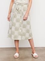 Falda Botones Frontales Ajuste Cómodo