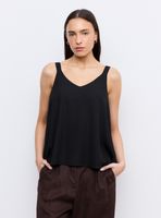 Blusa Fluida con Escote V Tirantes Anchos