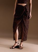 Falda Pareo Anudada con Drapeado Colección Ange Eyzaguirre