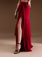 Falda Larga con Capas Volantes Colección Ange Eyzaguirre