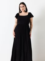 Vestido Largo Corte Imperio y Vuelos en Pabilos