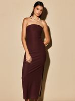 Vestido Ajustado Strapless Textura