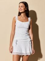 Polera Encaje con Vuelitos