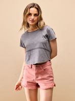 Polera Acid Wash con Detalle Costura