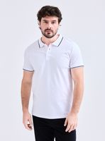 Polera Piqué Logo Detalle en Rib