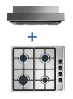 Kit Empotrable Encimera HLX 640 INOX + Campana PLR 6320 INOX