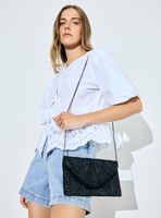 Cartera Diseño Mostacillas Negro