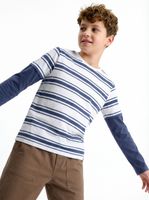 Polera Rayas con Doble Manga