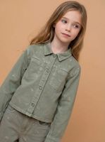 Chaqueta Denim Bordado Mini Flores