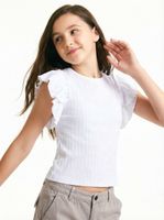 Polera Rib con Doble Vuelo