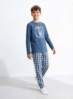 Pijama Diseño Cohete y Pantalón Cuadrillé