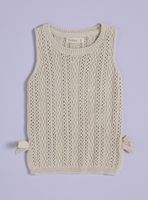 Polera Tejida Lentejuelas con Detalles Cintas