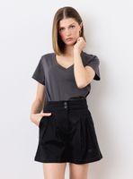 Polera Manga Corta Hombro Caído Cuello V