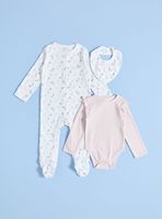 Conjunto con Estampado Flores y Body Liso