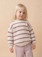 Sweater Rayado con Botón en Hombro