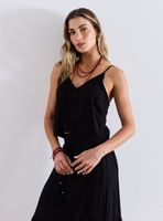 Polera Look Fluido con Tela Jacquard Diseño