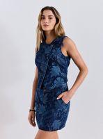 Blusa Moda Denim Estampado