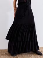 Falda Look Satín con Diseño en Textura