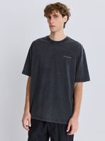 Polera Cuello Polo Manga Corta Oversize Estampado Espalda