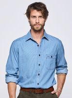 Camisa Casual Denim Botón Regular