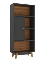 Librero HO-2997 1 Puerta Negro