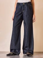 Jeans Wide Leg sin Pretina y Pinzas