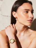 Pack Reloj Análogo Gold Mujer + Aros Dorados