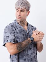 Reloj Análogo con Correa Metal Negro Hombre