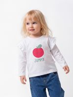 Polera con Vuelo en Manga y Estampado Focal