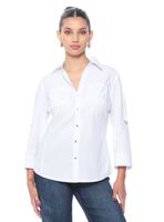 Blusa Manga Larga con Tela de Punto en los Costados