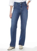 Jeans Recto Tiro Alto Pretina Básica un Botón