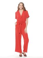 Enterito Manga Corta Escote V con Cuello y Lazo