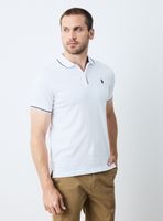 Polera Jersey Cuello Polo Custom Fit Cierre