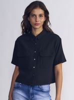 Blusa Double Crease Bolsillos