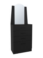 Comoda Praga 3 Cajónes 1 Puerta Abatible Wengue