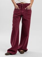 Jeans Wide Leg Tiro Alto Tali Burdeo