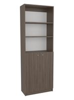 Biblioteca Estante Home E4 2 Puertas Milian y Blanco