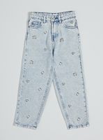 Jeans Denim Full Bordado con Flores