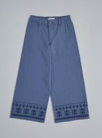 Pantalón Marine Wide Leg Bordado Tribal