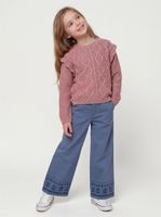 Pantalón Marine Wide Leg Bordado Tribal