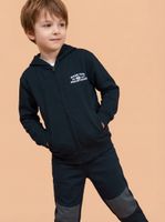 Polerón Abierto con Estampado en Espalda