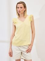 Blusa con Detalle de Vuelo en Hombros