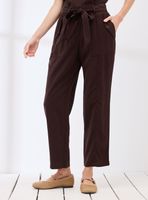 Pantalón Fluido con Cintura Elasticada y Lazo