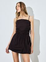 Vestido Escote Fruncido y Falda Abullonada