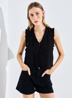 Blusa Volantes y Detalles de Macramé