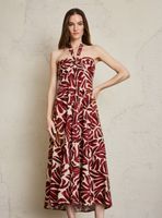 Vestido Amarrado al Cuello Full Estampado