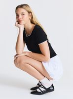 Polera Tejida con Piping a Contratono