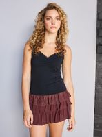 Polera con Tirantes de Encaje