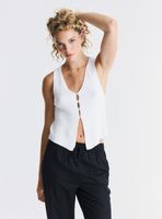 Chaleco Tejida con Botones