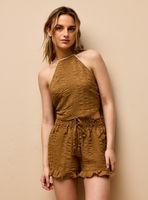 Blusa Ajustable con Detalles Bordados